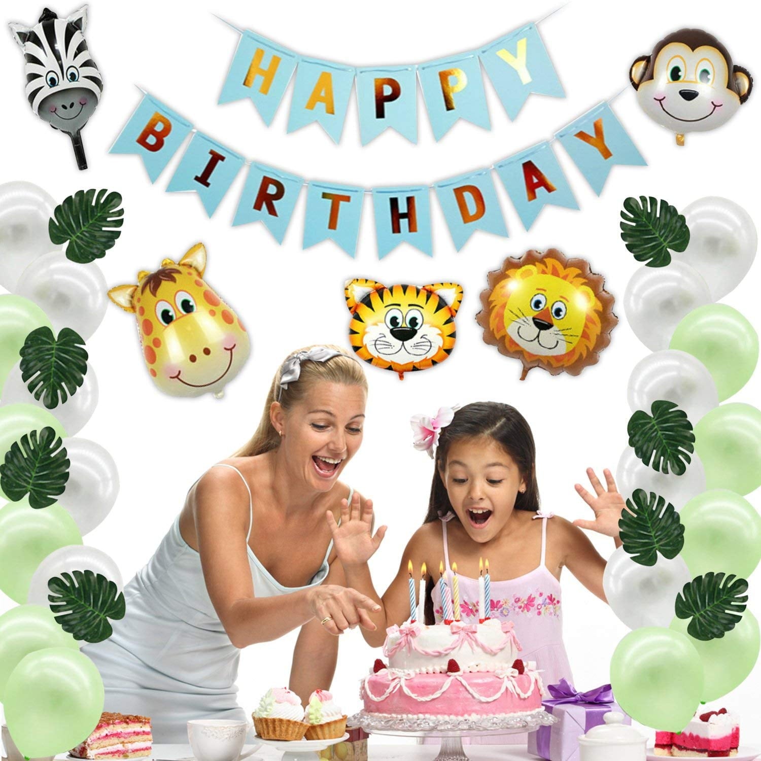 Birthday Party Decoration Balloon Set with Pump - Safari