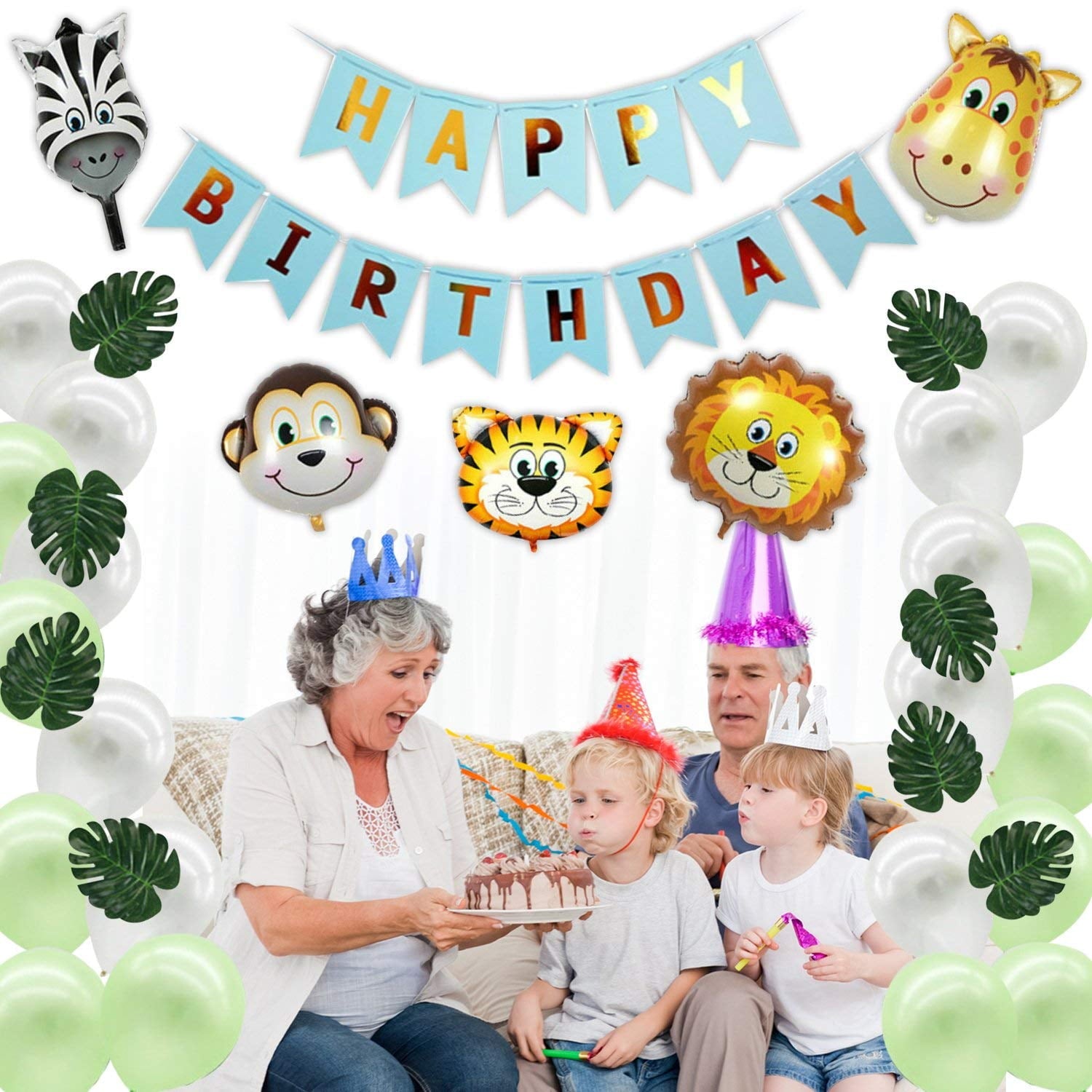 Birthday Party Decoration Balloon Set with Pump - Safari