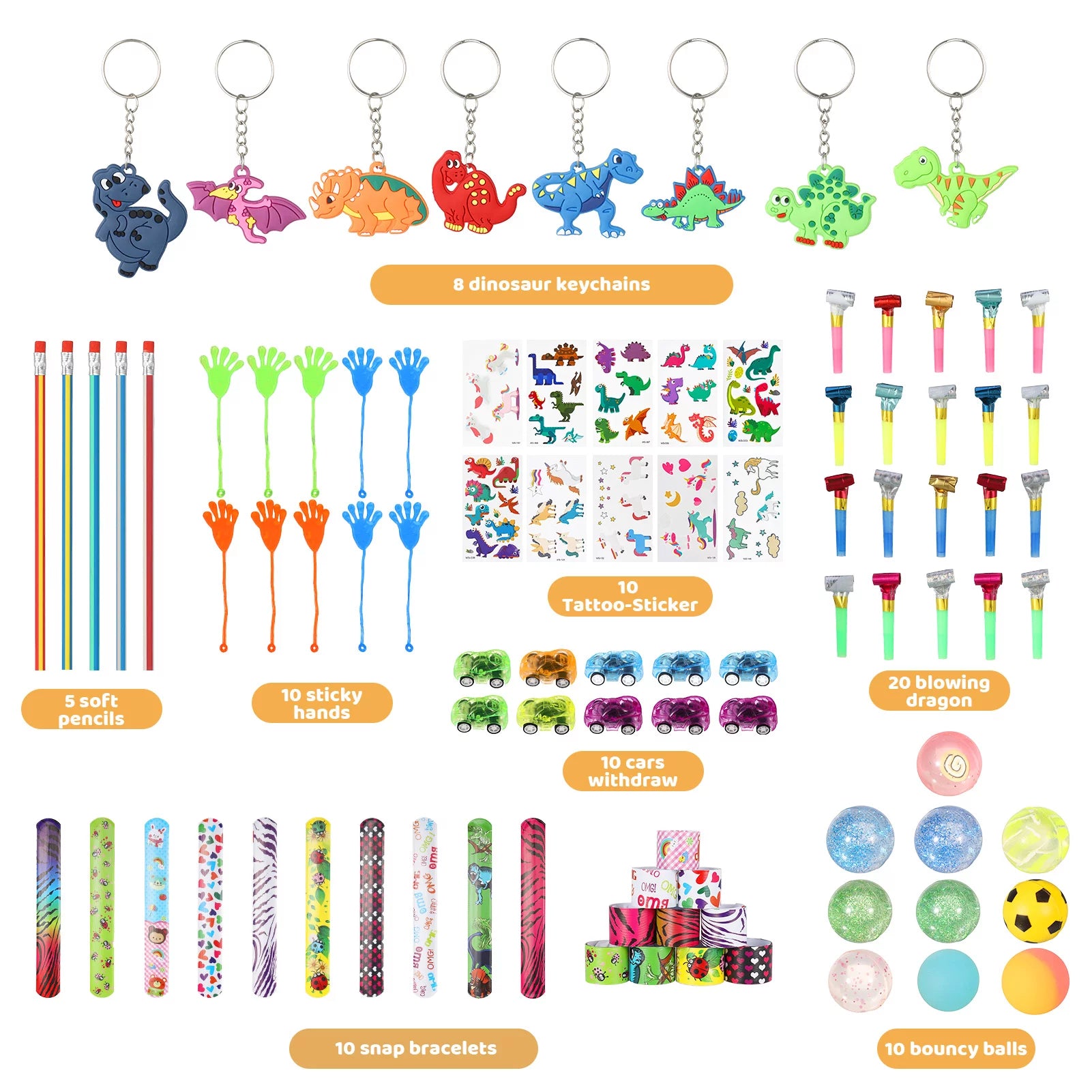 85 Pcs Kids Birthday Party Favors 