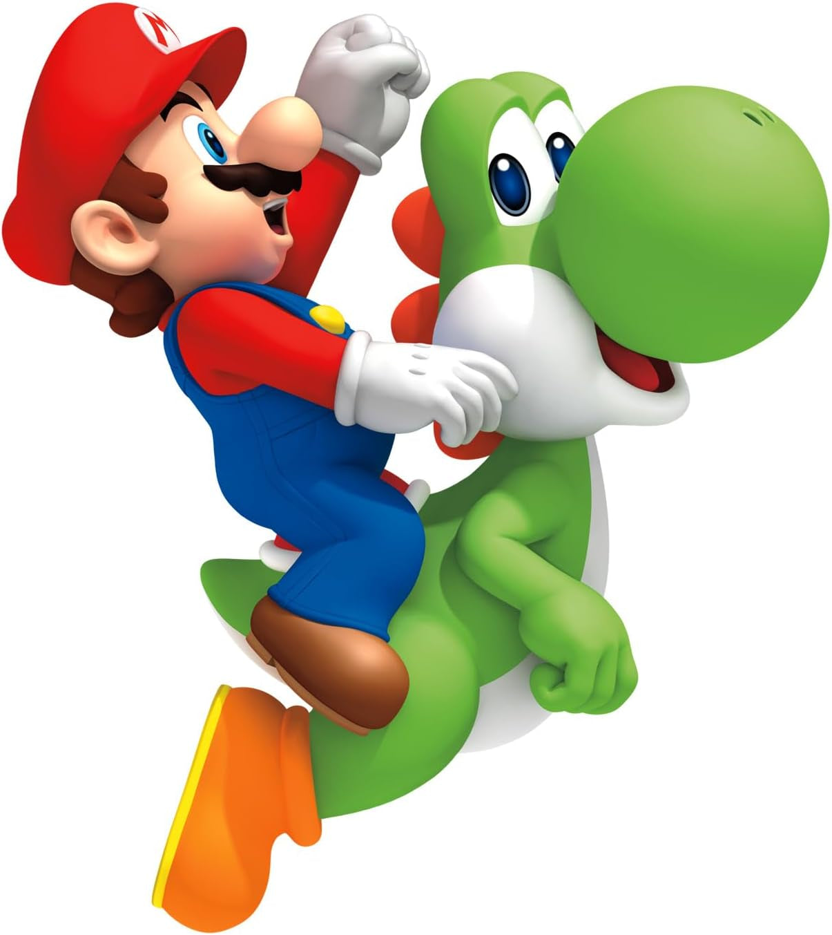 RMK1918GM Ninetendo Super Mario Bros. Yoshi and Mario Peel and Stick Giant Wall Decals 23" X 32"