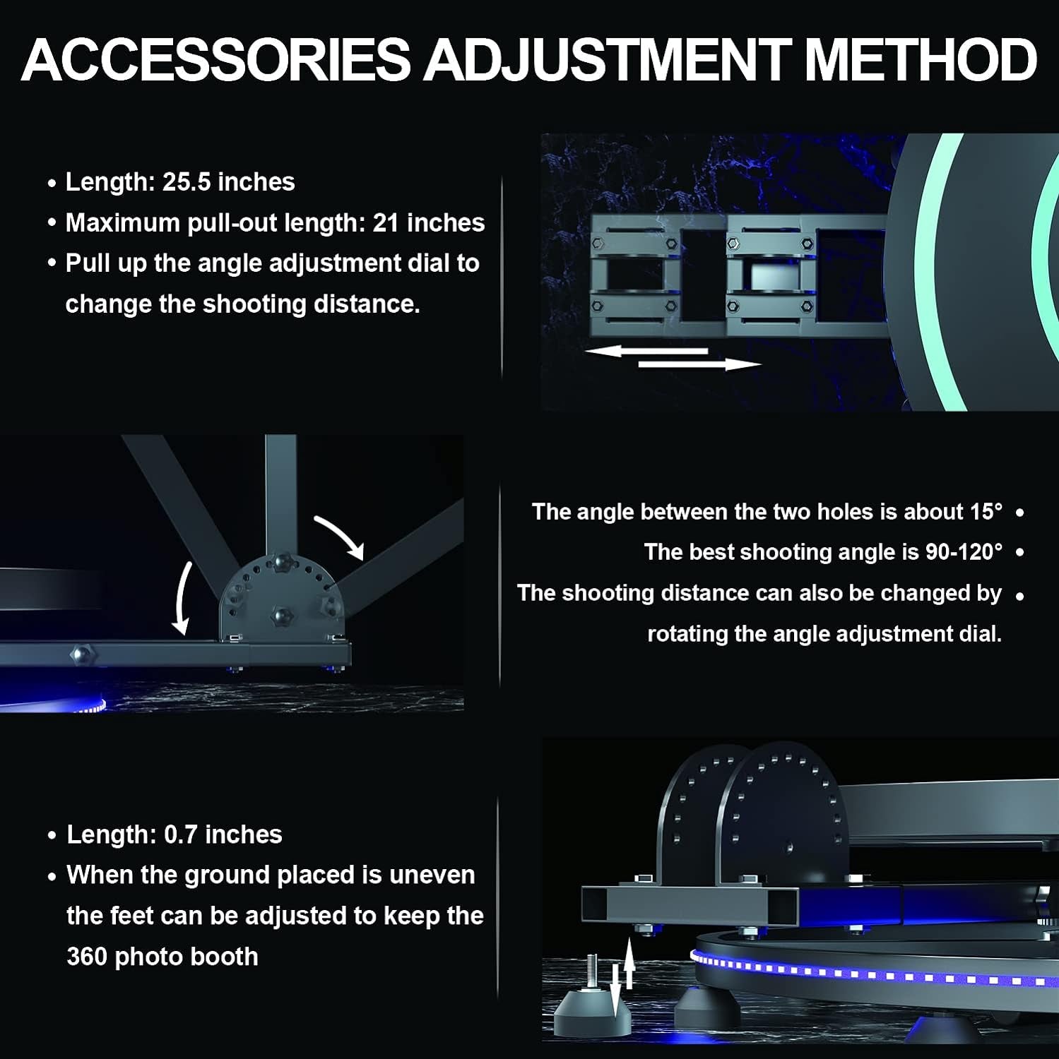 360 Photo Booth Machine 100Cm with Software for Parties with Ring Light,Flight Case,Free Logo Customization,5 People Stand on APP Remote Control Automatic Slow Motion 360 Spin Camera Video Booth