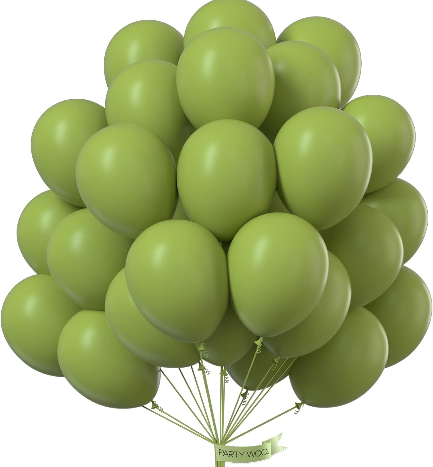 Olive Green Balloons, 50 Pcs 12 Inch Boho Green Balloons, Matte Green Balloons for Balloon Garland Balloon Arch as Party Decorations, Birthday Decorations, Baby Shower Decorations, Green-F06