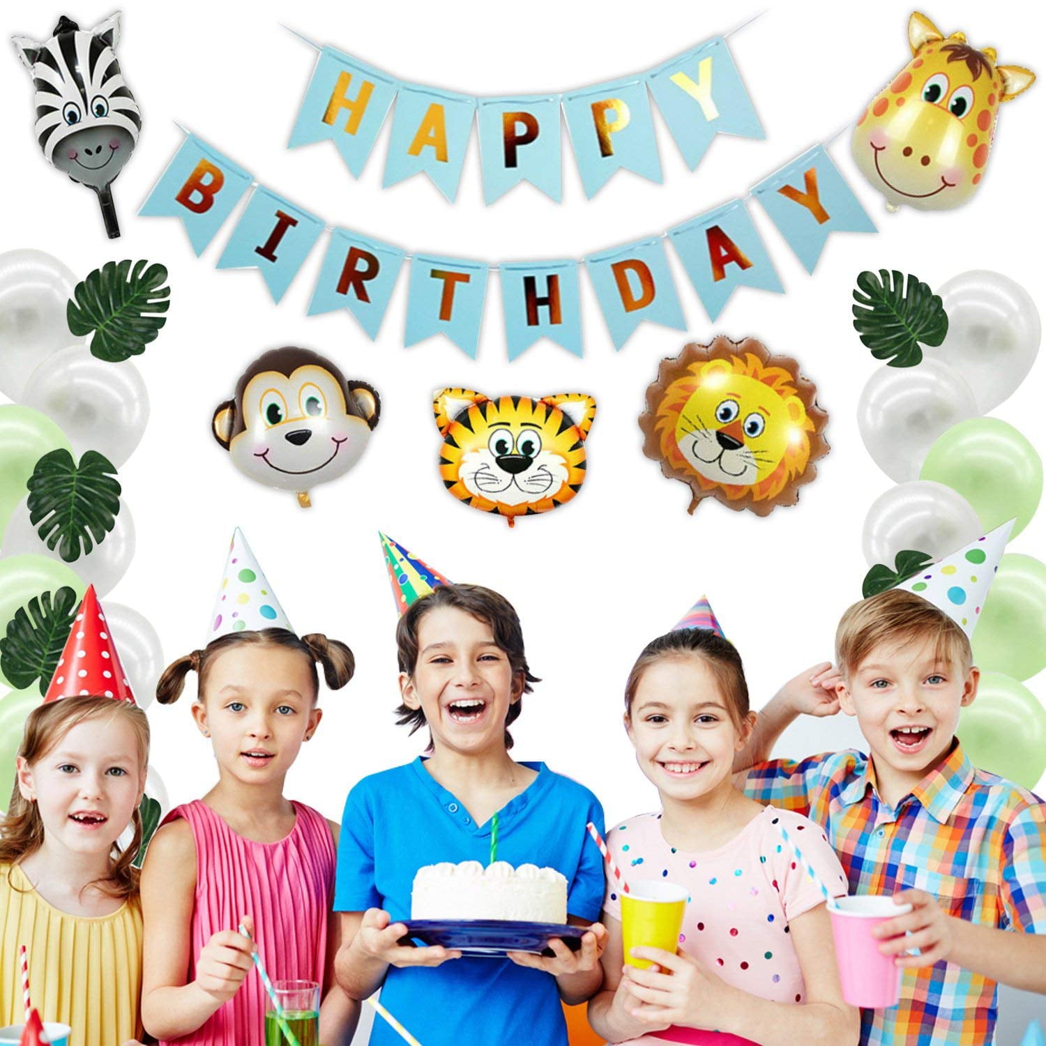 Birthday Party Decoration Balloon Set with Pump - Safari