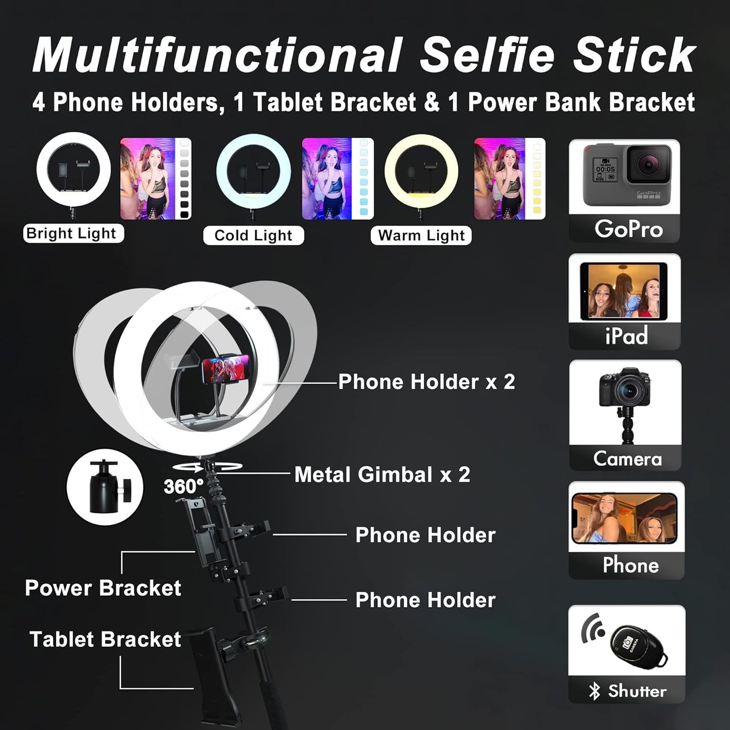 360 Photo Booth Machine 100Cm with Software for Parties with Ring Light,Flight Case,Free Logo Customization,5 People Stand on APP Remote Control Automatic Slow Motion 360 Spin Camera Video Booth