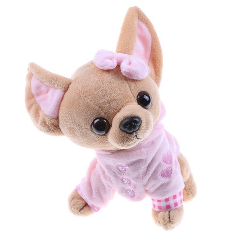 Stuffed Animal Plush Dog Chihuahua Plush Toy Creative Stuffed Doll Simulation Toy Kawaii Gift for Kid&Girl