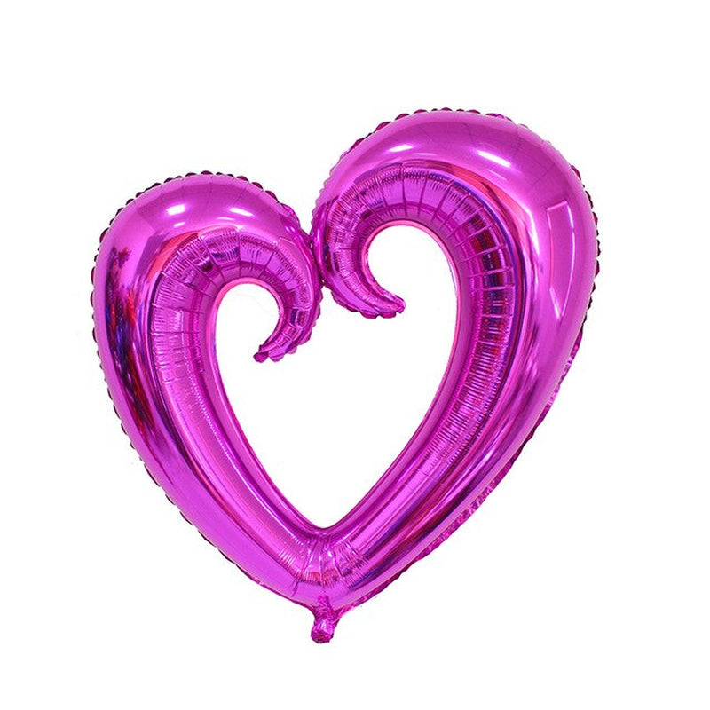40Inch Giant Hook Heart Foil Balloons Wedding Decoration Hollow Heart Helium Ballon Valentine'S Day Decor Birthday Party Globos