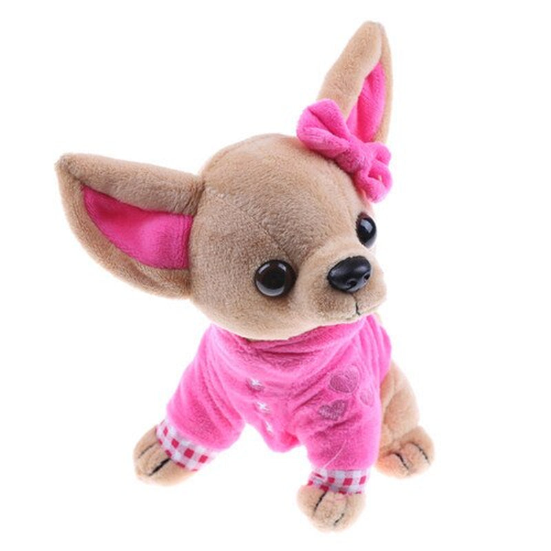 Stuffed Animal Plush Dog Chihuahua Plush Toy Creative Stuffed Doll Simulation Toy Kawaii Gift for Kid&Girl